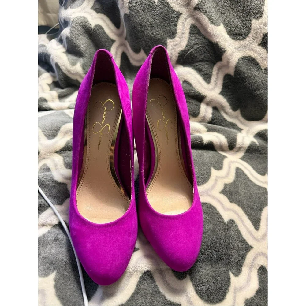Jessica Simpson Magenta Suede Stiletto Pump